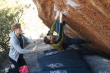 Bouldering in Hueco Tanks on 01/27/2019 with Blue Lizard Climbing and Yoga

Filename: SRM_20190127_1149450.jpg
Aperture: f/3.2
Shutter Speed: 1/400
Body: Canon EOS-1D Mark II
Lens: Canon EF 50mm f/1.8 II