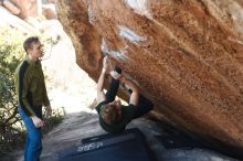 Bouldering in Hueco Tanks on 01/27/2019 with Blue Lizard Climbing and Yoga

Filename: SRM_20190127_1151170.jpg
Aperture: f/3.2
Shutter Speed: 1/400
Body: Canon EOS-1D Mark II
Lens: Canon EF 50mm f/1.8 II