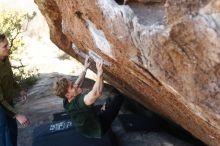 Bouldering in Hueco Tanks on 01/27/2019 with Blue Lizard Climbing and Yoga

Filename: SRM_20190127_1151271.jpg
Aperture: f/3.2
Shutter Speed: 1/500
Body: Canon EOS-1D Mark II
Lens: Canon EF 50mm f/1.8 II