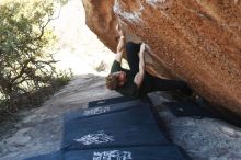 Bouldering in Hueco Tanks on 01/27/2019 with Blue Lizard Climbing and Yoga

Filename: SRM_20190127_1154560.jpg
Aperture: f/3.2
Shutter Speed: 1/400
Body: Canon EOS-1D Mark II
Lens: Canon EF 50mm f/1.8 II