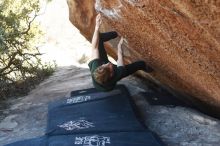 Bouldering in Hueco Tanks on 01/27/2019 with Blue Lizard Climbing and Yoga

Filename: SRM_20190127_1155020.jpg
Aperture: f/3.2
Shutter Speed: 1/400
Body: Canon EOS-1D Mark II
Lens: Canon EF 50mm f/1.8 II