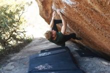 Bouldering in Hueco Tanks on 01/27/2019 with Blue Lizard Climbing and Yoga

Filename: SRM_20190127_1155021.jpg
Aperture: f/3.2
Shutter Speed: 1/320
Body: Canon EOS-1D Mark II
Lens: Canon EF 50mm f/1.8 II