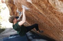 Bouldering in Hueco Tanks on 01/27/2019 with Blue Lizard Climbing and Yoga

Filename: SRM_20190127_1155241.jpg
Aperture: f/3.2
Shutter Speed: 1/400
Body: Canon EOS-1D Mark II
Lens: Canon EF 50mm f/1.8 II