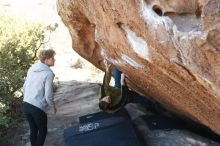 Bouldering in Hueco Tanks on 01/27/2019 with Blue Lizard Climbing and Yoga

Filename: SRM_20190127_1157530.jpg
Aperture: f/3.2
Shutter Speed: 1/400
Body: Canon EOS-1D Mark II
Lens: Canon EF 50mm f/1.8 II