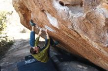 Bouldering in Hueco Tanks on 01/27/2019 with Blue Lizard Climbing and Yoga

Filename: SRM_20190127_1158140.jpg
Aperture: f/3.2
Shutter Speed: 1/400
Body: Canon EOS-1D Mark II
Lens: Canon EF 50mm f/1.8 II