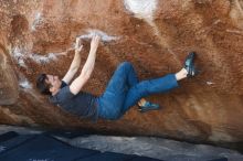 Bouldering in Hueco Tanks on 01/27/2019 with Blue Lizard Climbing and Yoga

Filename: SRM_20190127_1202000.jpg
Aperture: f/2.8
Shutter Speed: 1/400
Body: Canon EOS-1D Mark II
Lens: Canon EF 50mm f/1.8 II