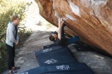 Bouldering in Hueco Tanks on 01/27/2019 with Blue Lizard Climbing and Yoga

Filename: SRM_20190127_1208420.jpg
Aperture: f/2.5
Shutter Speed: 1/640
Body: Canon EOS-1D Mark II
Lens: Canon EF 50mm f/1.8 II