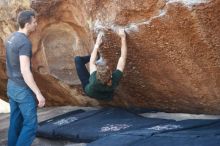 Bouldering in Hueco Tanks on 01/27/2019 with Blue Lizard Climbing and Yoga

Filename: SRM_20190127_1210080.jpg
Aperture: f/2.5
Shutter Speed: 1/320
Body: Canon EOS-1D Mark II
Lens: Canon EF 50mm f/1.8 II