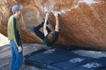 Bouldering in Hueco Tanks on 01/27/2019 with Blue Lizard Climbing and Yoga

Filename: SRM_20190127_1249380.jpg
Aperture: f/3.2
Shutter Speed: 1/250
Body: Canon EOS-1D Mark II
Lens: Canon EF 50mm f/1.8 II