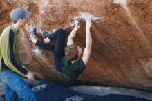 Bouldering in Hueco Tanks on 01/27/2019 with Blue Lizard Climbing and Yoga

Filename: SRM_20190127_1250040.jpg
Aperture: f/3.2
Shutter Speed: 1/250
Body: Canon EOS-1D Mark II
Lens: Canon EF 50mm f/1.8 II