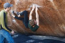 Bouldering in Hueco Tanks on 01/27/2019 with Blue Lizard Climbing and Yoga

Filename: SRM_20190127_1250051.jpg
Aperture: f/3.2
Shutter Speed: 1/250
Body: Canon EOS-1D Mark II
Lens: Canon EF 50mm f/1.8 II