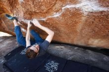 Bouldering in Hueco Tanks on 01/27/2019 with Blue Lizard Climbing and Yoga

Filename: SRM_20190127_1306070.jpg
Aperture: f/4.0
Shutter Speed: 1/320
Body: Canon EOS-1D Mark II
Lens: Canon EF 16-35mm f/2.8 L