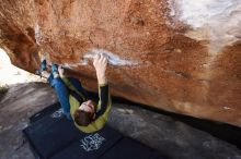 Bouldering in Hueco Tanks on 01/27/2019 with Blue Lizard Climbing and Yoga

Filename: SRM_20190127_1325310.jpg
Aperture: f/4.0
Shutter Speed: 1/400
Body: Canon EOS-1D Mark II
Lens: Canon EF 16-35mm f/2.8 L