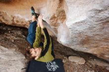 Bouldering in Hueco Tanks on 01/27/2019 with Blue Lizard Climbing and Yoga

Filename: SRM_20190127_1353480.jpg
Aperture: f/4.0
Shutter Speed: 1/400
Body: Canon EOS-1D Mark II
Lens: Canon EF 16-35mm f/2.8 L