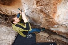 Bouldering in Hueco Tanks on 01/27/2019 with Blue Lizard Climbing and Yoga

Filename: SRM_20190127_1353570.jpg
Aperture: f/4.0
Shutter Speed: 1/500
Body: Canon EOS-1D Mark II
Lens: Canon EF 16-35mm f/2.8 L