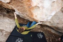 Bouldering in Hueco Tanks on 01/27/2019 with Blue Lizard Climbing and Yoga

Filename: SRM_20190127_1354070.jpg
Aperture: f/4.0
Shutter Speed: 1/500
Body: Canon EOS-1D Mark II
Lens: Canon EF 16-35mm f/2.8 L