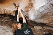 Bouldering in Hueco Tanks on 01/27/2019 with Blue Lizard Climbing and Yoga

Filename: SRM_20190127_1356420.jpg
Aperture: f/4.0
Shutter Speed: 1/500
Body: Canon EOS-1D Mark II
Lens: Canon EF 16-35mm f/2.8 L