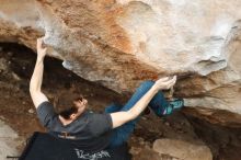 Bouldering in Hueco Tanks on 01/27/2019 with Blue Lizard Climbing and Yoga

Filename: SRM_20190127_1415270.jpg
Aperture: f/4.0
Shutter Speed: 1/500
Body: Canon EOS-1D Mark II
Lens: Canon EF 50mm f/1.8 II