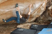 Bouldering in Hueco Tanks on 01/27/2019 with Blue Lizard Climbing and Yoga

Filename: SRM_20190127_1422280.jpg
Aperture: f/4.0
Shutter Speed: 1/400
Body: Canon EOS-1D Mark II
Lens: Canon EF 50mm f/1.8 II