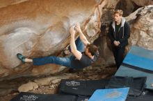 Bouldering in Hueco Tanks on 01/27/2019 with Blue Lizard Climbing and Yoga

Filename: SRM_20190127_1422380.jpg
Aperture: f/4.0
Shutter Speed: 1/640
Body: Canon EOS-1D Mark II
Lens: Canon EF 50mm f/1.8 II