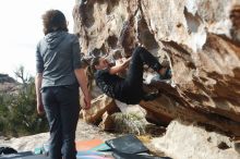 Bouldering in Hueco Tanks on 02/03/2019 with Blue Lizard Climbing and Yoga

Filename: SRM_20190203_1058500.jpg
Aperture: f/2.8
Shutter Speed: 1/1250
Body: Canon EOS-1D Mark II
Lens: Canon EF 50mm f/1.8 II