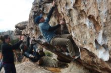 Bouldering in Hueco Tanks on 02/03/2019 with Blue Lizard Climbing and Yoga

Filename: SRM_20190203_1103370.jpg
Aperture: f/4.0
Shutter Speed: 1/800
Body: Canon EOS-1D Mark II
Lens: Canon EF 50mm f/1.8 II