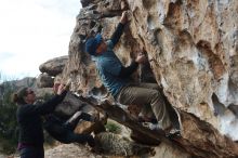 Bouldering in Hueco Tanks on 02/03/2019 with Blue Lizard Climbing and Yoga

Filename: SRM_20190203_1103390.jpg
Aperture: f/4.0
Shutter Speed: 1/1000
Body: Canon EOS-1D Mark II
Lens: Canon EF 50mm f/1.8 II