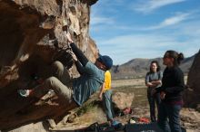 Bouldering in Hueco Tanks on 02/03/2019 with Blue Lizard Climbing and Yoga

Filename: SRM_20190203_1114210.jpg
Aperture: f/4.0
Shutter Speed: 1/800
Body: Canon EOS-1D Mark II
Lens: Canon EF 50mm f/1.8 II