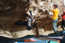 Bouldering in Hueco Tanks on 02/03/2019 with Blue Lizard Climbing and Yoga

Filename: SRM_20190203_1117210.jpg
Aperture: f/4.0
Shutter Speed: 1/320
Body: Canon EOS-1D Mark II
Lens: Canon EF 50mm f/1.8 II