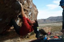 Bouldering in Hueco Tanks on 02/03/2019 with Blue Lizard Climbing and Yoga

Filename: SRM_20190203_1124500.jpg
Aperture: f/4.0
Shutter Speed: 1/800
Body: Canon EOS-1D Mark II
Lens: Canon EF 50mm f/1.8 II