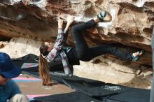 Bouldering in Hueco Tanks on 02/03/2019 with Blue Lizard Climbing and Yoga

Filename: SRM_20190203_1126200.jpg
Aperture: f/4.0
Shutter Speed: 1/320
Body: Canon EOS-1D Mark II
Lens: Canon EF 50mm f/1.8 II