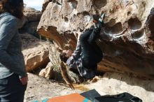 Bouldering in Hueco Tanks on 02/03/2019 with Blue Lizard Climbing and Yoga

Filename: SRM_20190203_1130200.jpg
Aperture: f/4.0
Shutter Speed: 1/800
Body: Canon EOS-1D Mark II
Lens: Canon EF 50mm f/1.8 II