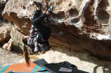 Bouldering in Hueco Tanks on 02/03/2019 with Blue Lizard Climbing and Yoga

Filename: SRM_20190203_1130250.jpg
Aperture: f/4.0
Shutter Speed: 1/800
Body: Canon EOS-1D Mark II
Lens: Canon EF 50mm f/1.8 II