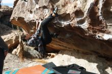 Bouldering in Hueco Tanks on 02/03/2019 with Blue Lizard Climbing and Yoga

Filename: SRM_20190203_1131020.jpg
Aperture: f/4.0
Shutter Speed: 1/800
Body: Canon EOS-1D Mark II
Lens: Canon EF 50mm f/1.8 II