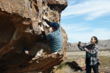 Bouldering in Hueco Tanks on 02/03/2019 with Blue Lizard Climbing and Yoga

Filename: SRM_20190203_1140590.jpg
Aperture: f/4.0
Shutter Speed: 1/1600
Body: Canon EOS-1D Mark II
Lens: Canon EF 50mm f/1.8 II