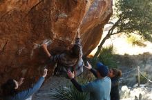 Bouldering in Hueco Tanks on 02/03/2019 with Blue Lizard Climbing and Yoga

Filename: SRM_20190203_1258020.jpg
Aperture: f/3.5
Shutter Speed: 1/400
Body: Canon EOS-1D Mark II
Lens: Canon EF 50mm f/1.8 II