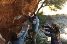 Bouldering in Hueco Tanks on 02/03/2019 with Blue Lizard Climbing and Yoga

Filename: SRM_20190203_1304370.jpg
Aperture: f/3.5
Shutter Speed: 1/400
Body: Canon EOS-1D Mark II
Lens: Canon EF 50mm f/1.8 II