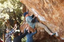 Bouldering in Hueco Tanks on 02/03/2019 with Blue Lizard Climbing and Yoga

Filename: SRM_20190203_1322150.jpg
Aperture: f/3.5
Shutter Speed: 1/320
Body: Canon EOS-1D Mark II
Lens: Canon EF 50mm f/1.8 II