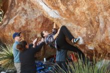 Bouldering in Hueco Tanks on 02/03/2019 with Blue Lizard Climbing and Yoga

Filename: SRM_20190203_1324530.jpg
Aperture: f/3.5
Shutter Speed: 1/320
Body: Canon EOS-1D Mark II
Lens: Canon EF 50mm f/1.8 II