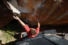 Bouldering in Hueco Tanks on 02/03/2019 with Blue Lizard Climbing and Yoga

Filename: SRM_20190203_1426460.jpg
Aperture: f/5.6
Shutter Speed: 1/250
Body: Canon EOS-1D Mark II
Lens: Canon EF 16-35mm f/2.8 L