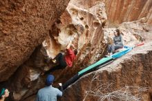 Bouldering in Hueco Tanks on 02/03/2019 with Blue Lizard Climbing and Yoga

Filename: SRM_20190203_1455080.jpg
Aperture: f/5.6
Shutter Speed: 1/320
Body: Canon EOS-1D Mark II
Lens: Canon EF 16-35mm f/2.8 L