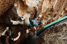 Bouldering in Hueco Tanks on 02/03/2019 with Blue Lizard Climbing and Yoga

Filename: SRM_20190203_1458180.jpg
Aperture: f/4.0
Shutter Speed: 1/500
Body: Canon EOS-1D Mark II
Lens: Canon EF 50mm f/1.8 II