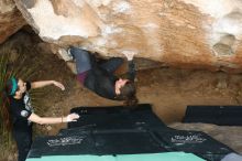 Bouldering in Hueco Tanks on 02/03/2019 with Blue Lizard Climbing and Yoga

Filename: SRM_20190203_1459471.jpg
Aperture: f/4.0
Shutter Speed: 1/400
Body: Canon EOS-1D Mark II
Lens: Canon EF 50mm f/1.8 II