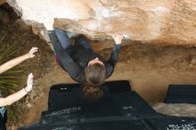 Bouldering in Hueco Tanks on 02/03/2019 with Blue Lizard Climbing and Yoga

Filename: SRM_20190203_1459530.jpg
Aperture: f/4.0
Shutter Speed: 1/320
Body: Canon EOS-1D Mark II
Lens: Canon EF 50mm f/1.8 II