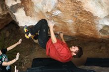 Bouldering in Hueco Tanks on 02/03/2019 with Blue Lizard Climbing and Yoga

Filename: SRM_20190203_1501420.jpg
Aperture: f/4.0
Shutter Speed: 1/640
Body: Canon EOS-1D Mark II
Lens: Canon EF 50mm f/1.8 II