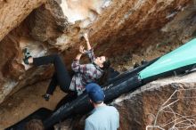 Bouldering in Hueco Tanks on 02/03/2019 with Blue Lizard Climbing and Yoga

Filename: SRM_20190203_1510040.jpg
Aperture: f/4.0
Shutter Speed: 1/400
Body: Canon EOS-1D Mark II
Lens: Canon EF 50mm f/1.8 II