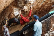 Bouldering in Hueco Tanks on 02/03/2019 with Blue Lizard Climbing and Yoga

Filename: SRM_20190203_1510560.jpg
Aperture: f/4.0
Shutter Speed: 1/250
Body: Canon EOS-1D Mark II
Lens: Canon EF 50mm f/1.8 II