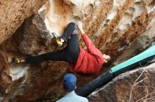 Bouldering in Hueco Tanks on 02/03/2019 with Blue Lizard Climbing and Yoga

Filename: SRM_20190203_1511120.jpg
Aperture: f/4.0
Shutter Speed: 1/320
Body: Canon EOS-1D Mark II
Lens: Canon EF 50mm f/1.8 II