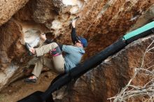 Bouldering in Hueco Tanks on 02/03/2019 with Blue Lizard Climbing and Yoga

Filename: SRM_20190203_1514340.jpg
Aperture: f/4.0
Shutter Speed: 1/320
Body: Canon EOS-1D Mark II
Lens: Canon EF 50mm f/1.8 II