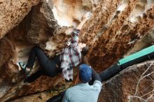 Bouldering in Hueco Tanks on 02/03/2019 with Blue Lizard Climbing and Yoga

Filename: SRM_20190203_1521100.jpg
Aperture: f/4.0
Shutter Speed: 1/500
Body: Canon EOS-1D Mark II
Lens: Canon EF 50mm f/1.8 II